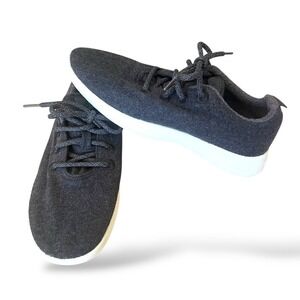 Allbirds Dark Black Merino Wool Athletic Running Shoes Sneakers lace‎ up Men's 8